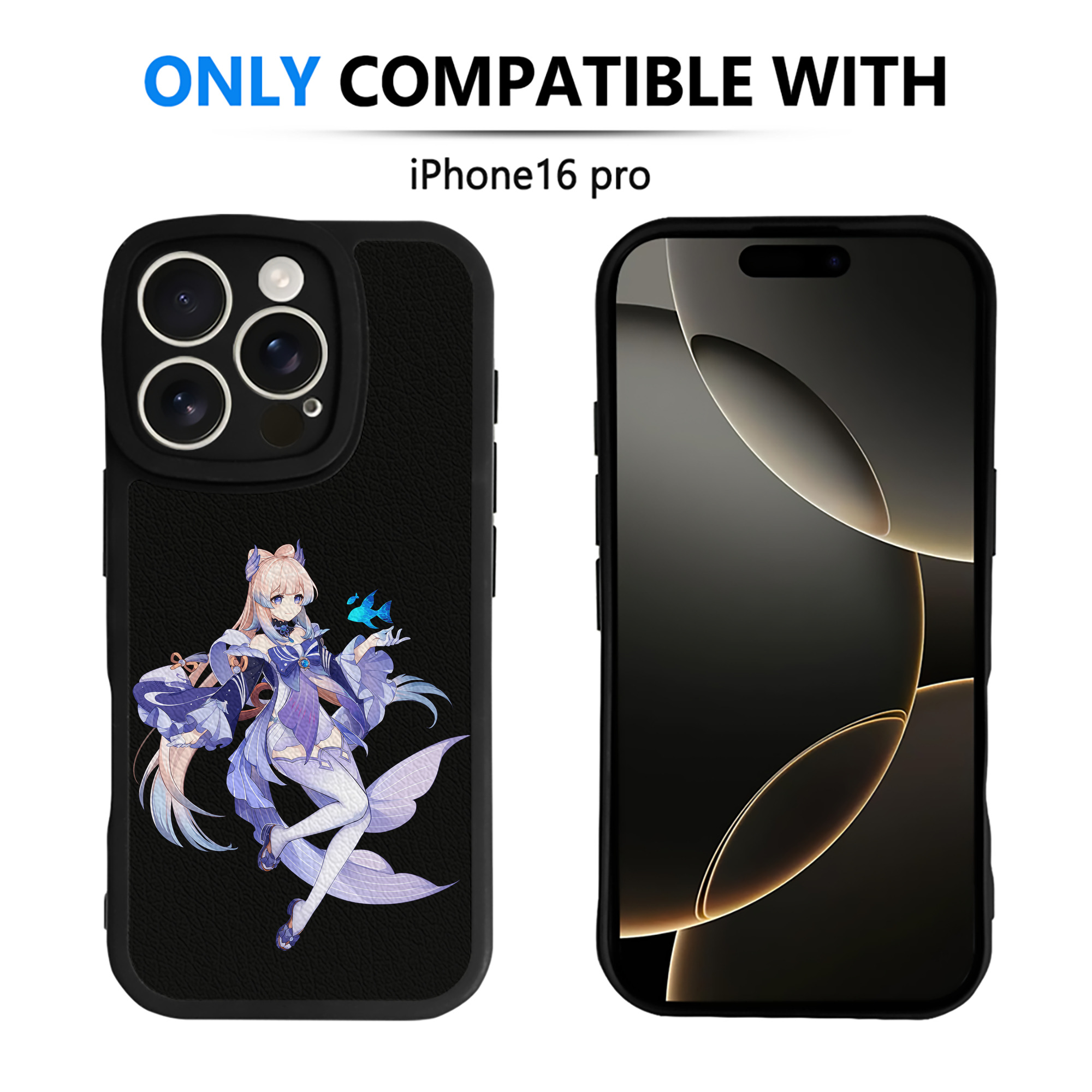 げんし神 珊瑚宮心海 サンゴノミヤ・ココミ genshin Sangonomiya Kokomi 【iPhone 16シリーズ対応】シリコンスマホケース（レザー調） 材質：シリコン